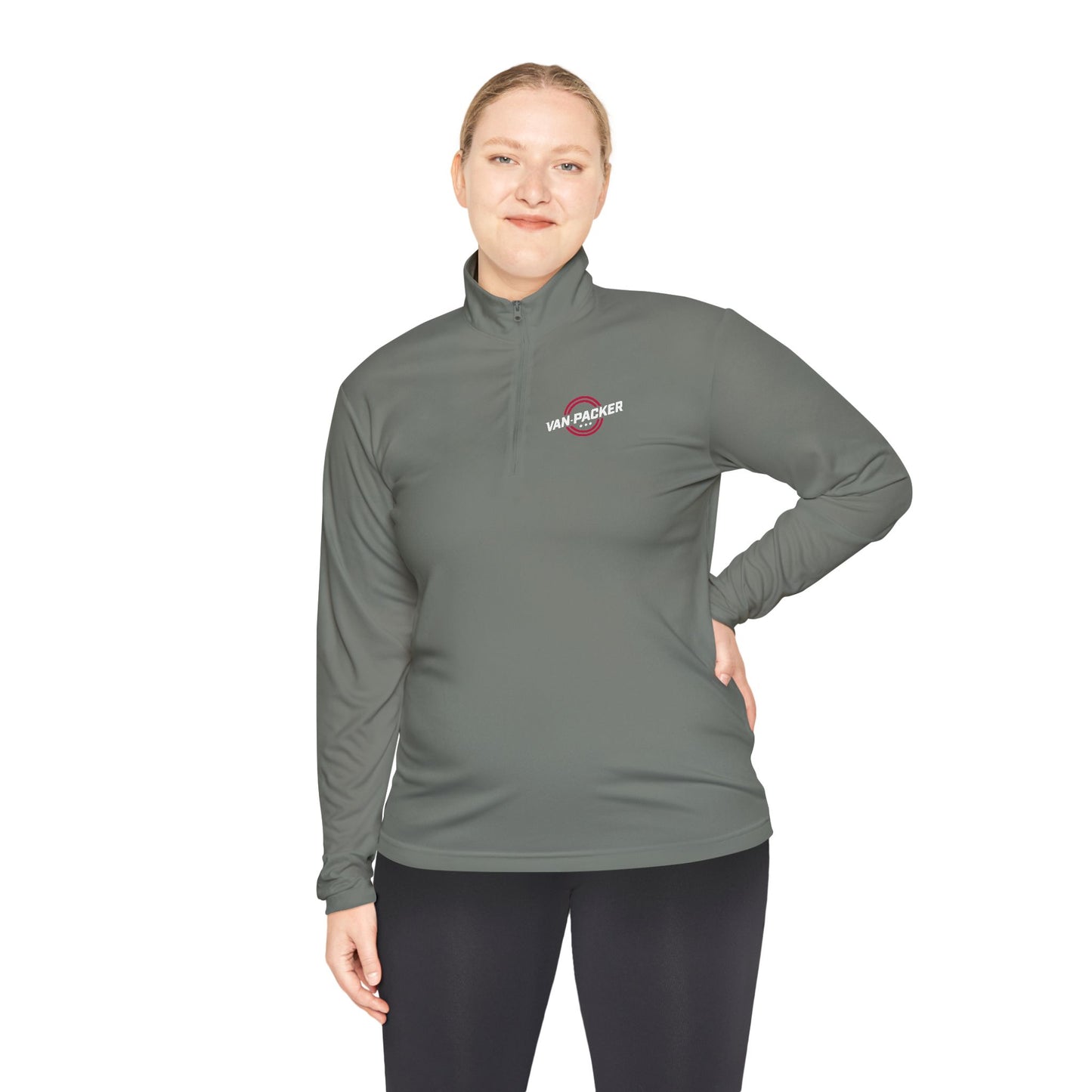 Lightweight Unisex Quarter-Zip Pullover Van-Packer Small Chest Logo
