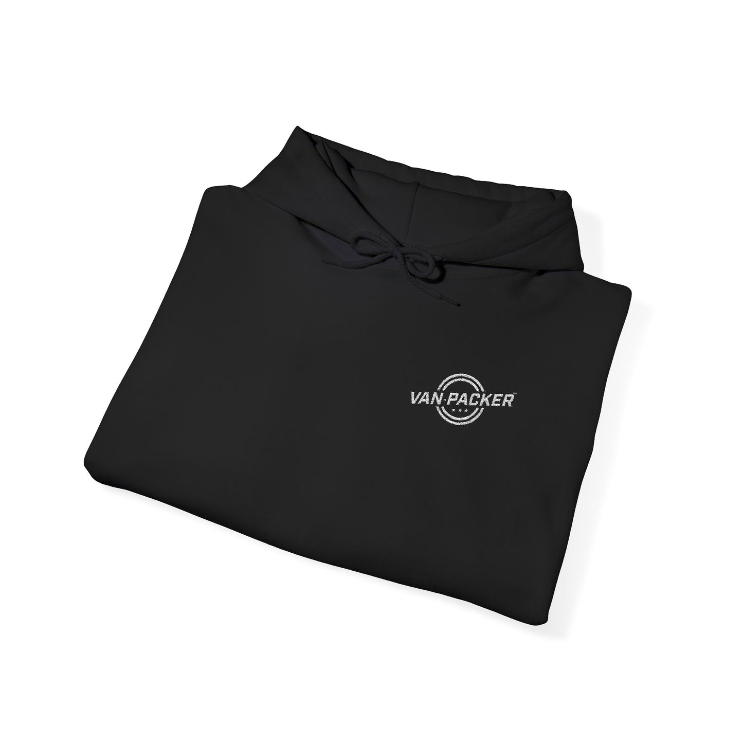 Unisex Heavy Blend™ Hooded Van-Packer White Logo Sweatshirt