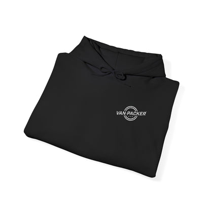 Unisex Heavy Blend™ Hooded Van-Packer White Logo Sweatshirt