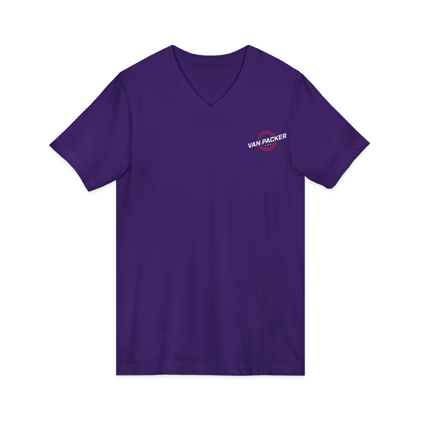 Unisex Jersey Short Sleeve Van-Packer V-Neck Tee