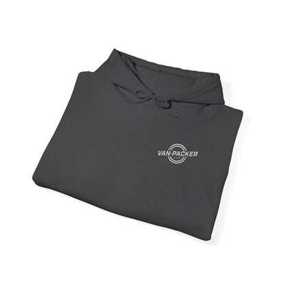 Unisex Heavy Blend™ Hooded Van-Packer White Logo Sweatshirt