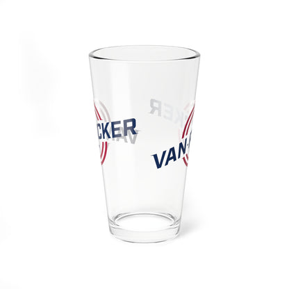 Van-Packer Retro Circle Barware Pint Glass (16 oz)