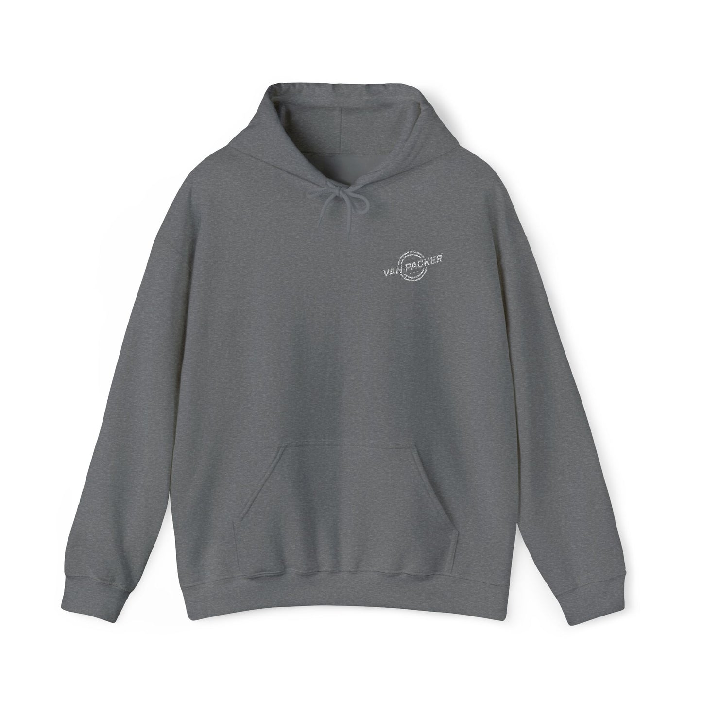 Unisex Heavy Blend™ Hooded Van-Packer White Logo Sweatshirt