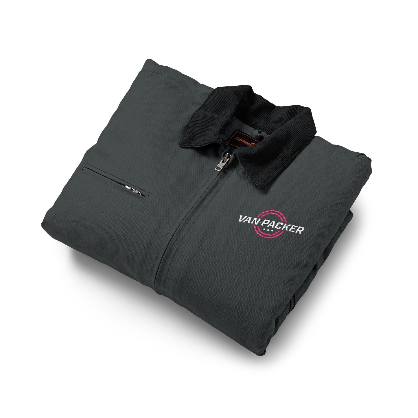 CornerStone® Unisex Duck Cloth Work Van-Packer Logo Jacket