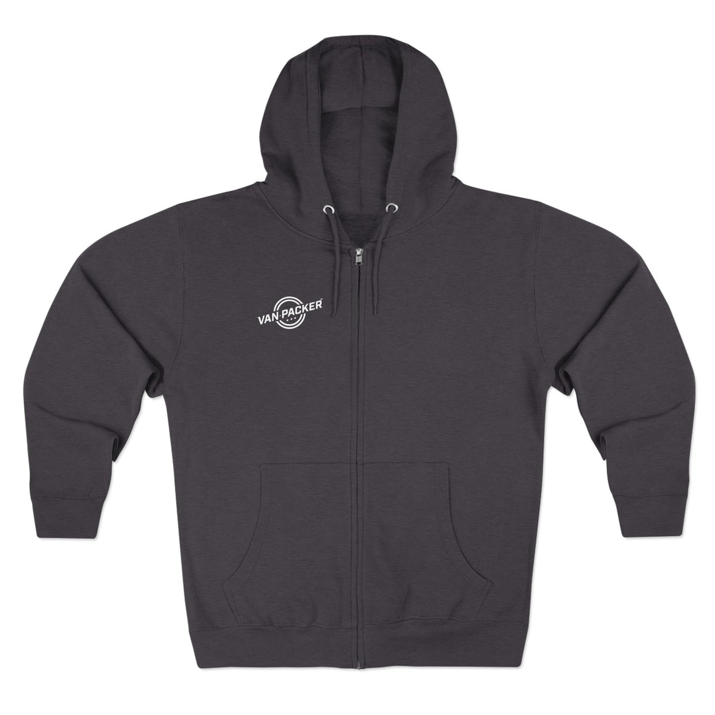 Unisex Zip Van-Packer White Logo Hoodie