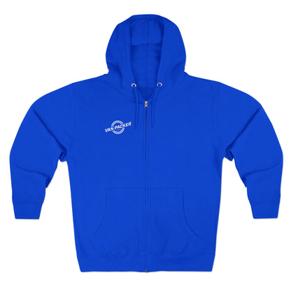 Unisex Zip Van-Packer White Logo Hoodie