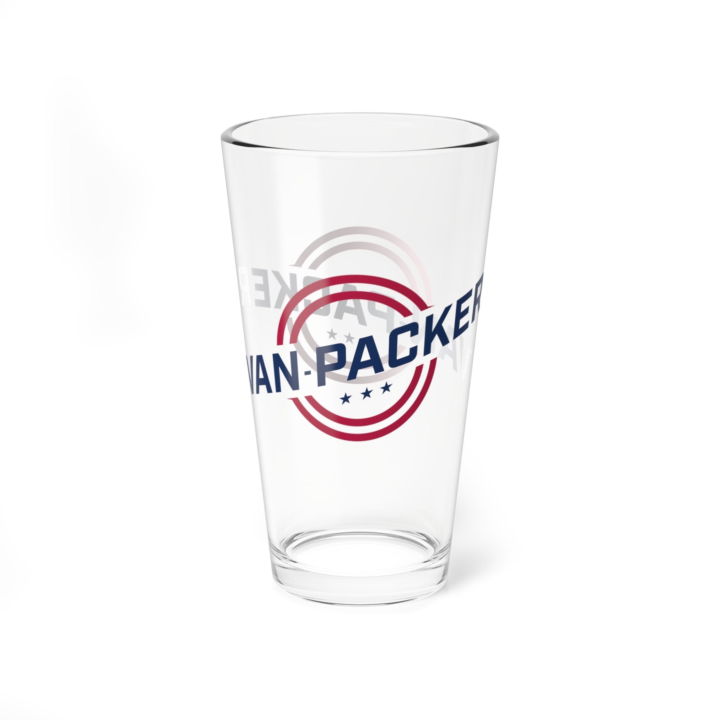 Van-Packer Retro Circle Barware Pint Glass (16 oz)