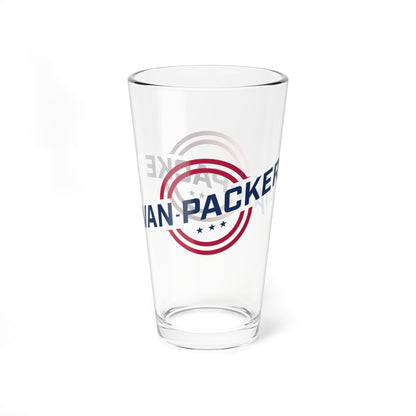 Van-Packer Retro Circle Barware Pint Glass (16 oz)