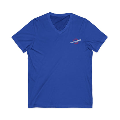 Unisex Jersey Short Sleeve Van-Packer V-Neck Tee