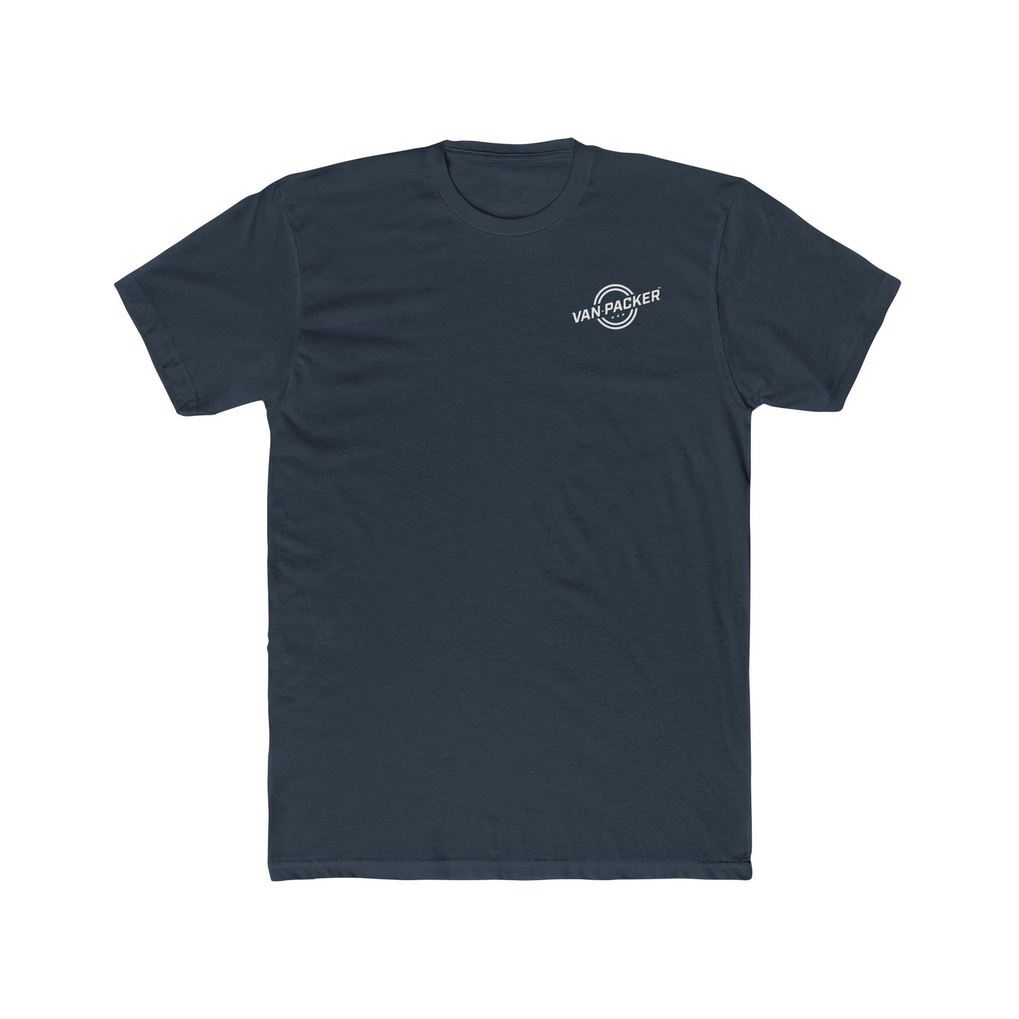 Unisex Cotton Crew Van-Packer White Logo Tee