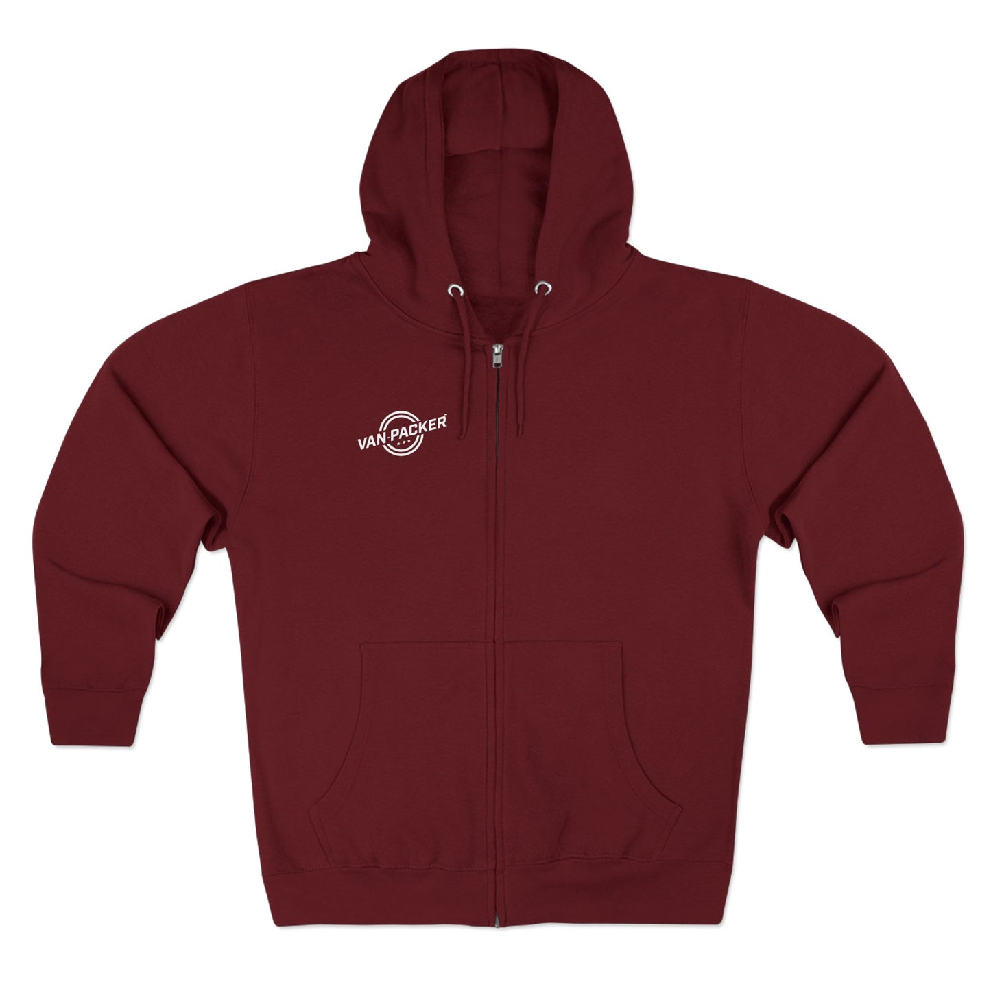 Unisex Zip Van-Packer White Logo Hoodie