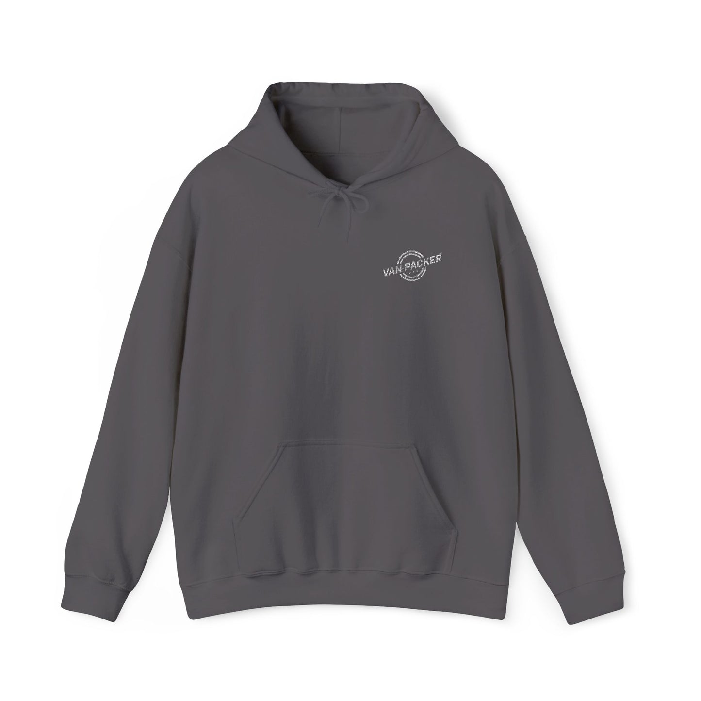 Unisex Heavy Blend™ Hooded Van-Packer White Logo Sweatshirt