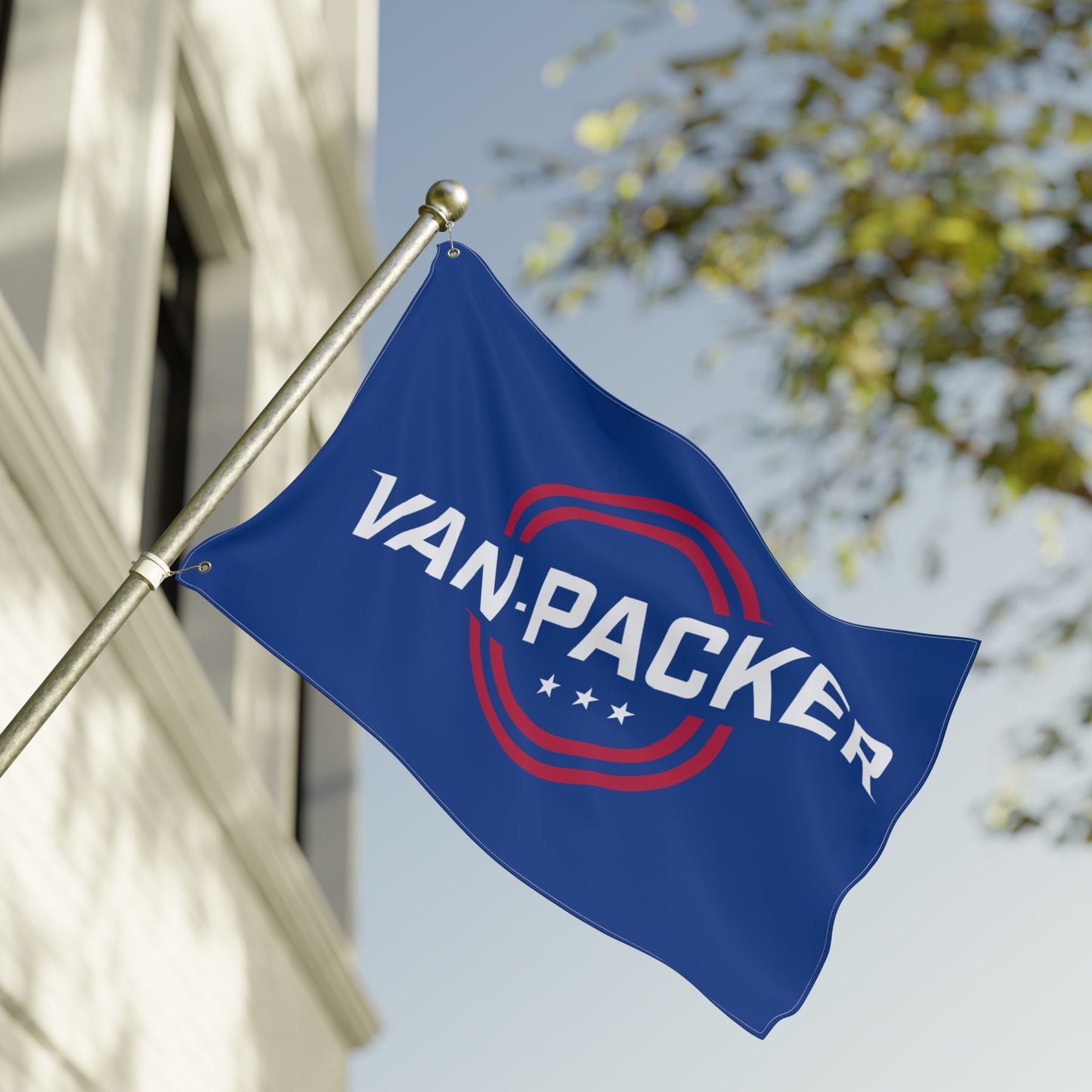 Double Sided Van-Packer Logo Flag