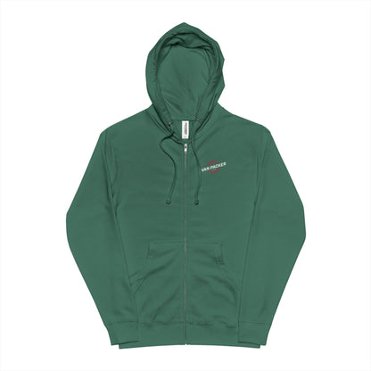Unisex Zip-Up Sweatshirt Left Chest Van-Packer Logo