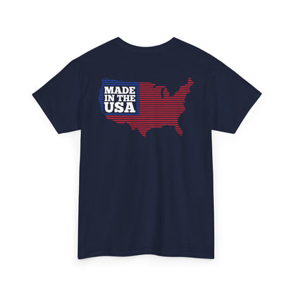Van-Packer Logo Left Chest Made in the USA on Back T-Shirt