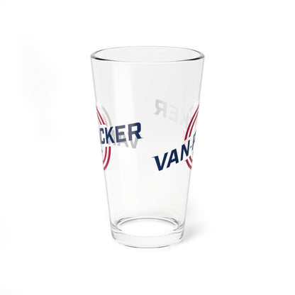 Van-Packer Retro Circle Barware Pint Glass (16 oz)