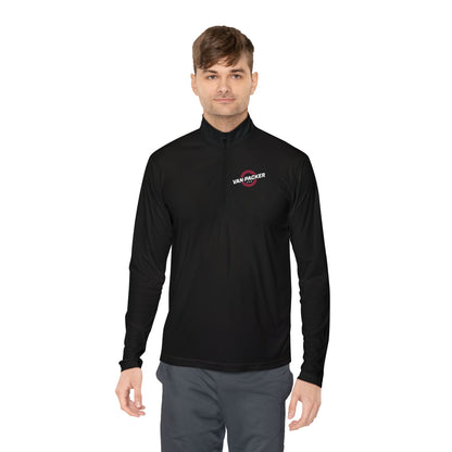 Lightweight Unisex Quarter-Zip Pullover Van-Packer Small Chest Logo