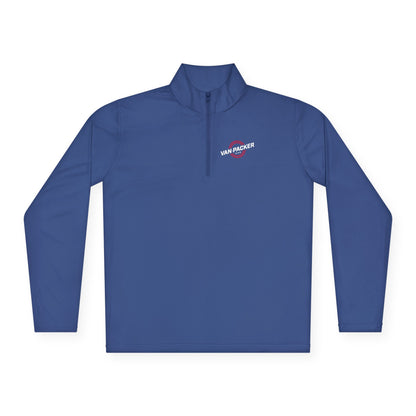 Lightweight Unisex Quarter-Zip Pullover Van-Packer Small Chest Logo