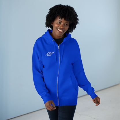Unisex Zip Van-Packer White Logo Hoodie