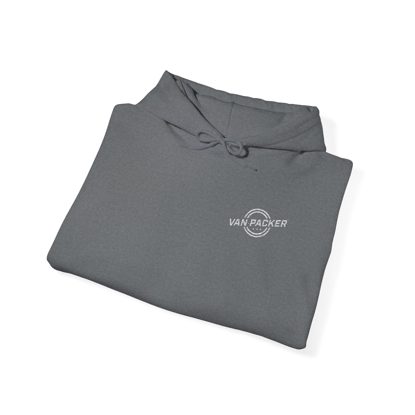 Unisex Heavy Blend™ Hooded Van-Packer White Logo Sweatshirt
