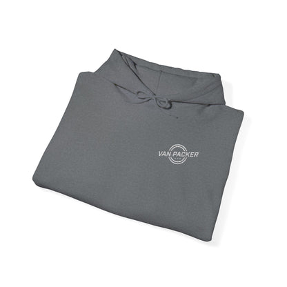Unisex Heavy Blend™ Hooded Van-Packer White Logo Sweatshirt