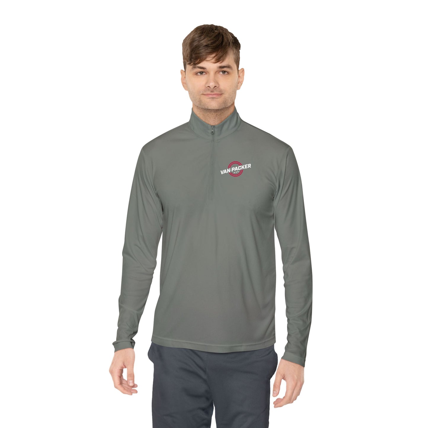 Lightweight Unisex Quarter-Zip Pullover Van-Packer Small Chest Logo