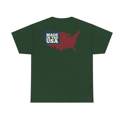 Van-Packer Logo Left Chest Made in the USA on Back T-Shirt