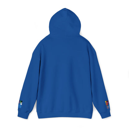 Unisex Heavy Blend™ Hooded Van-Packer White Logo Sweatshirt