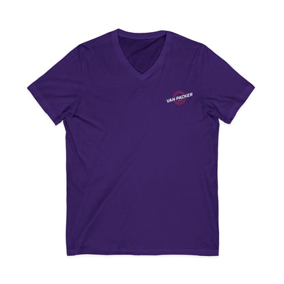 Unisex Jersey Short Sleeve Van-Packer V-Neck Tee